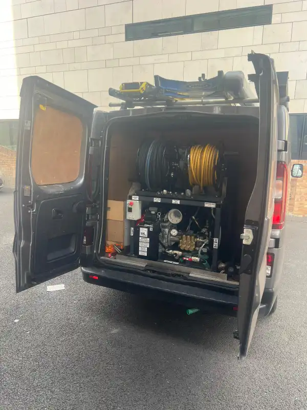 Drain Cleaning Solution van arriving for local drainage job
