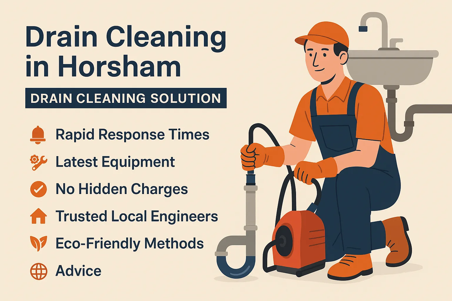 drain cleaning in Horsham by Drain Cleaning Solution