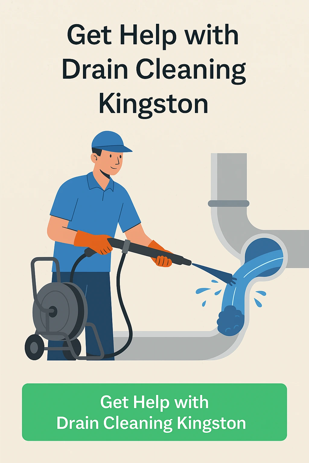 Call to action illustration for drain cleaning Kingston by Drain Cleaning Solution