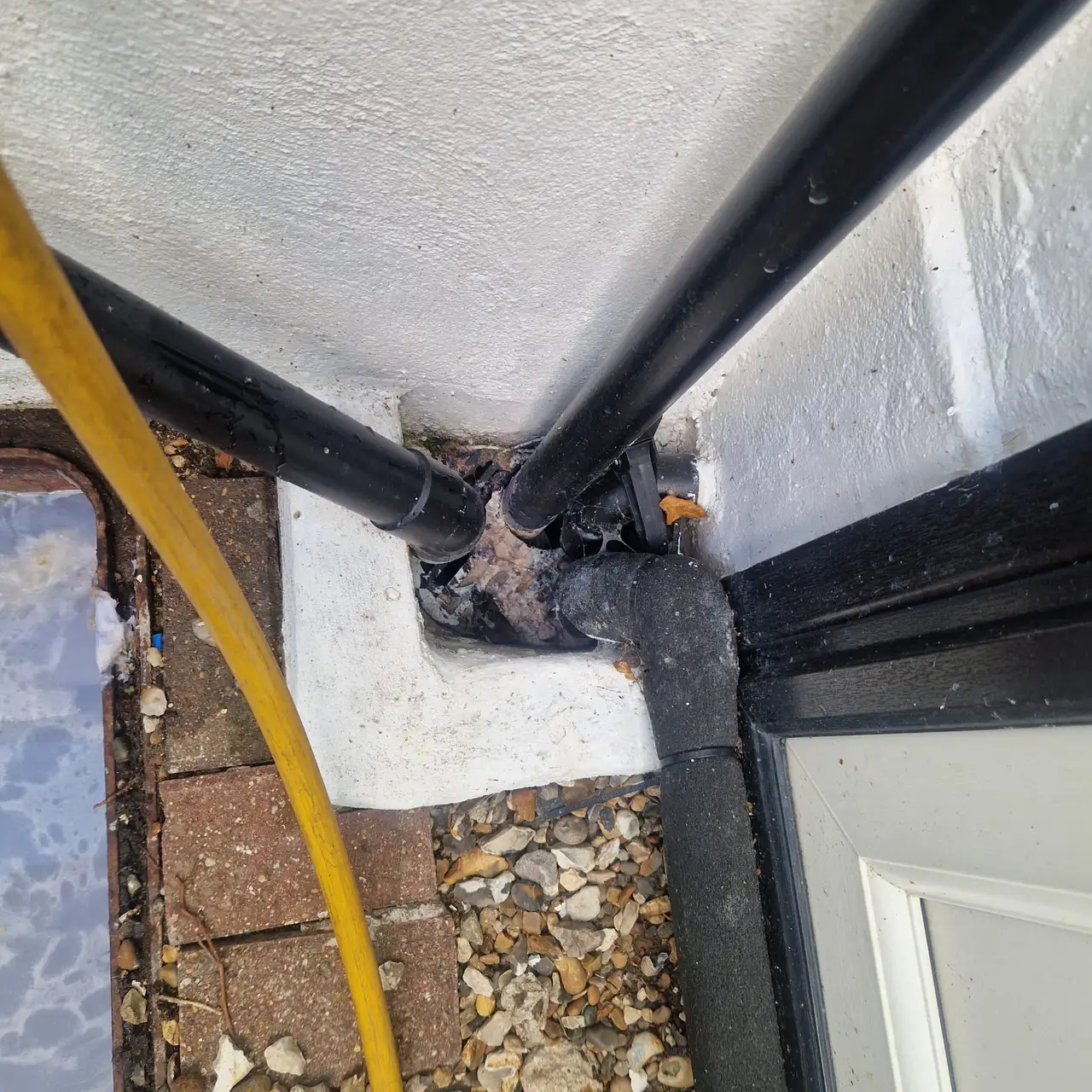 Blocked gully and waste pipes typical of jobs requiring a drainage camera inspection cost assessment