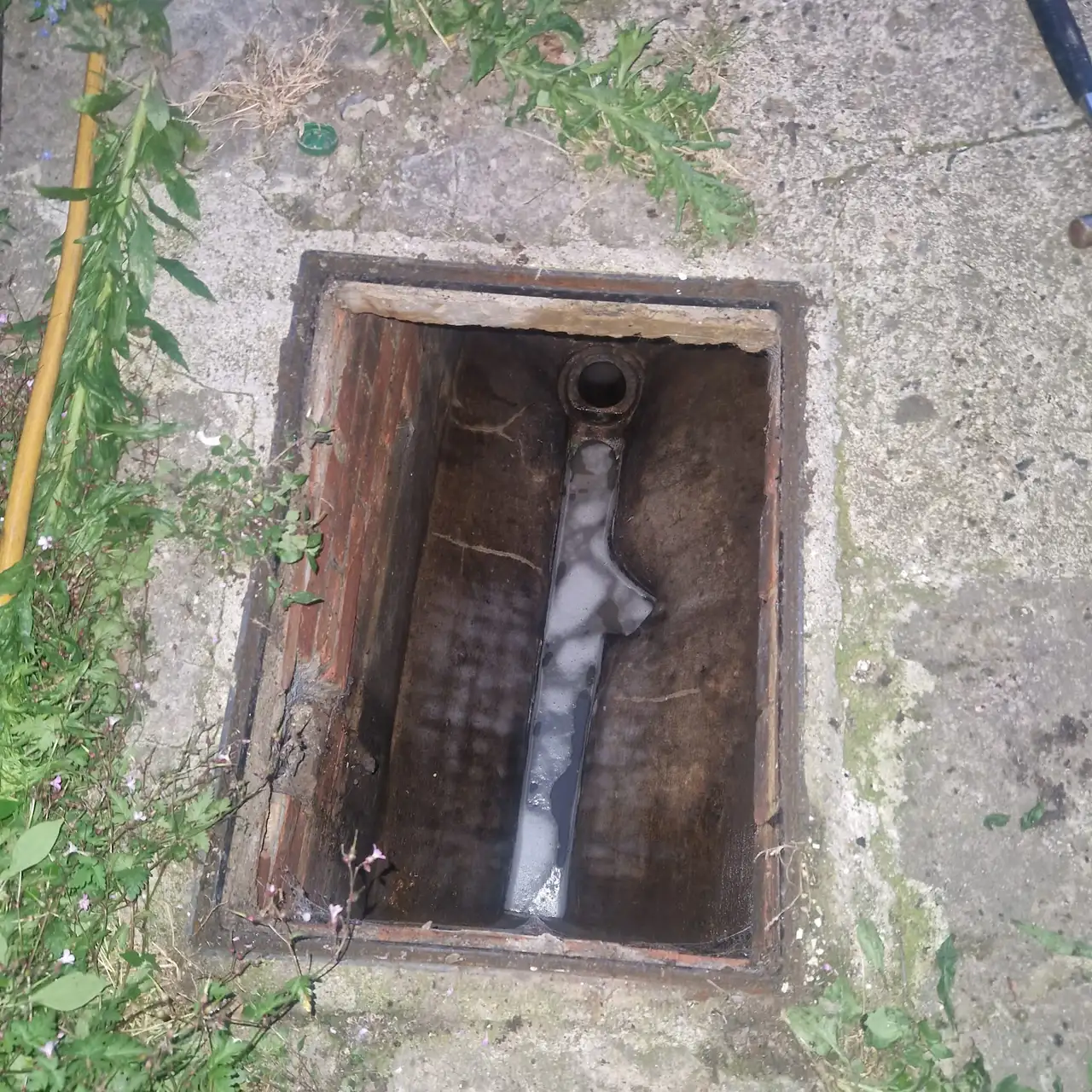 Homebuyer reviewing a CCTV drain survey report showing homebuyer drain survey cost breakdown before exchange