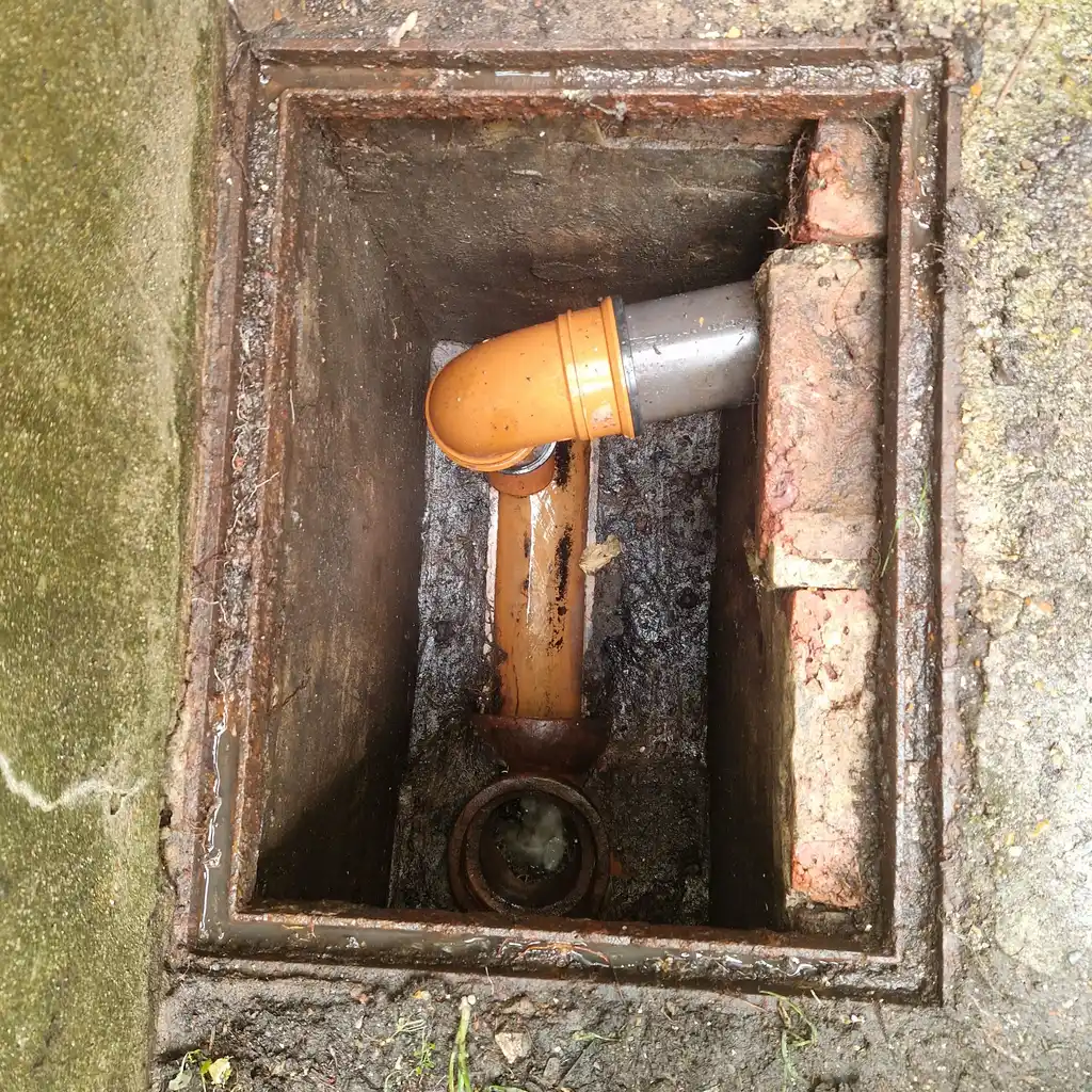 New pipework installed after a drain repair following a CCTV inspection