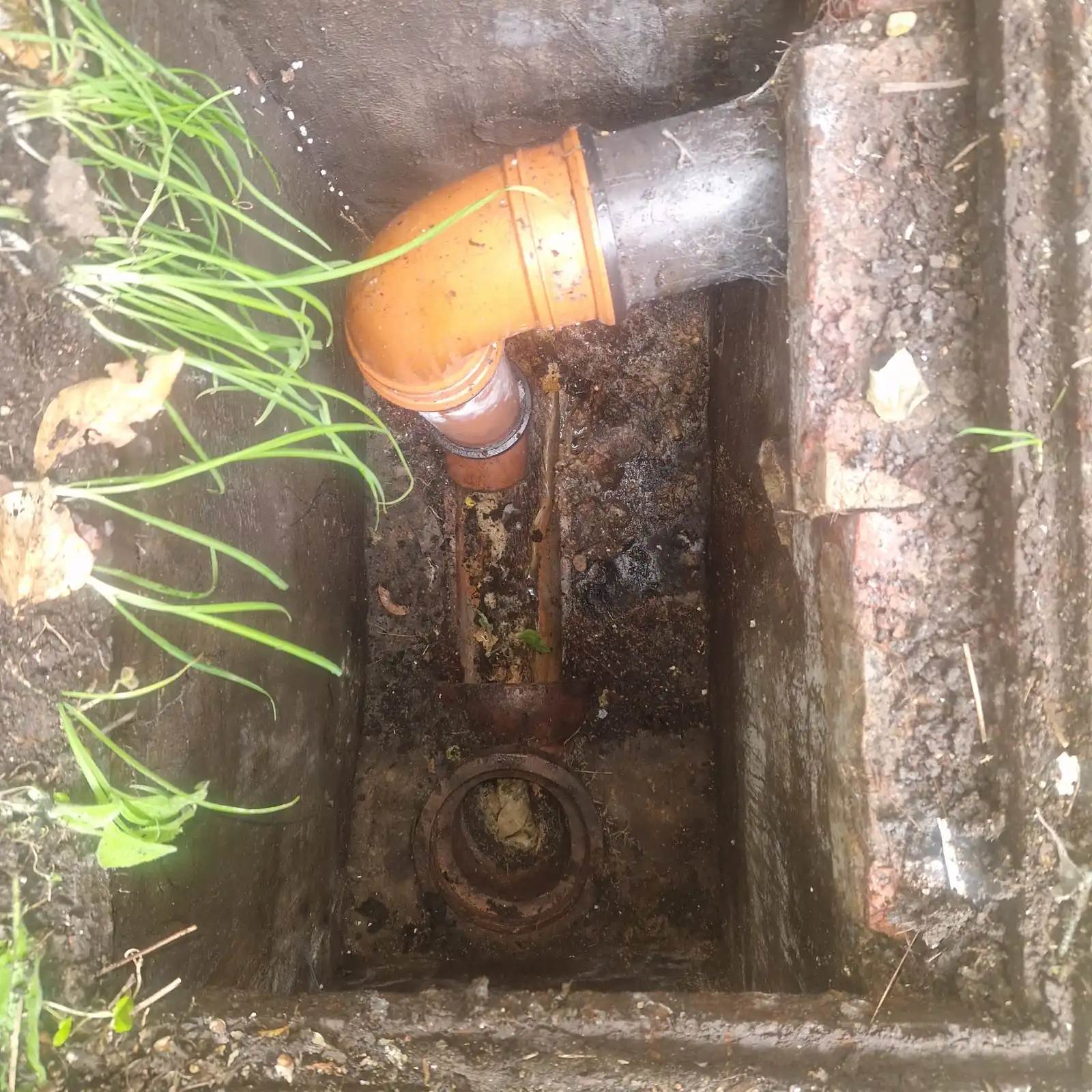 Section of replaced bath waste pipework after repeated blockages
