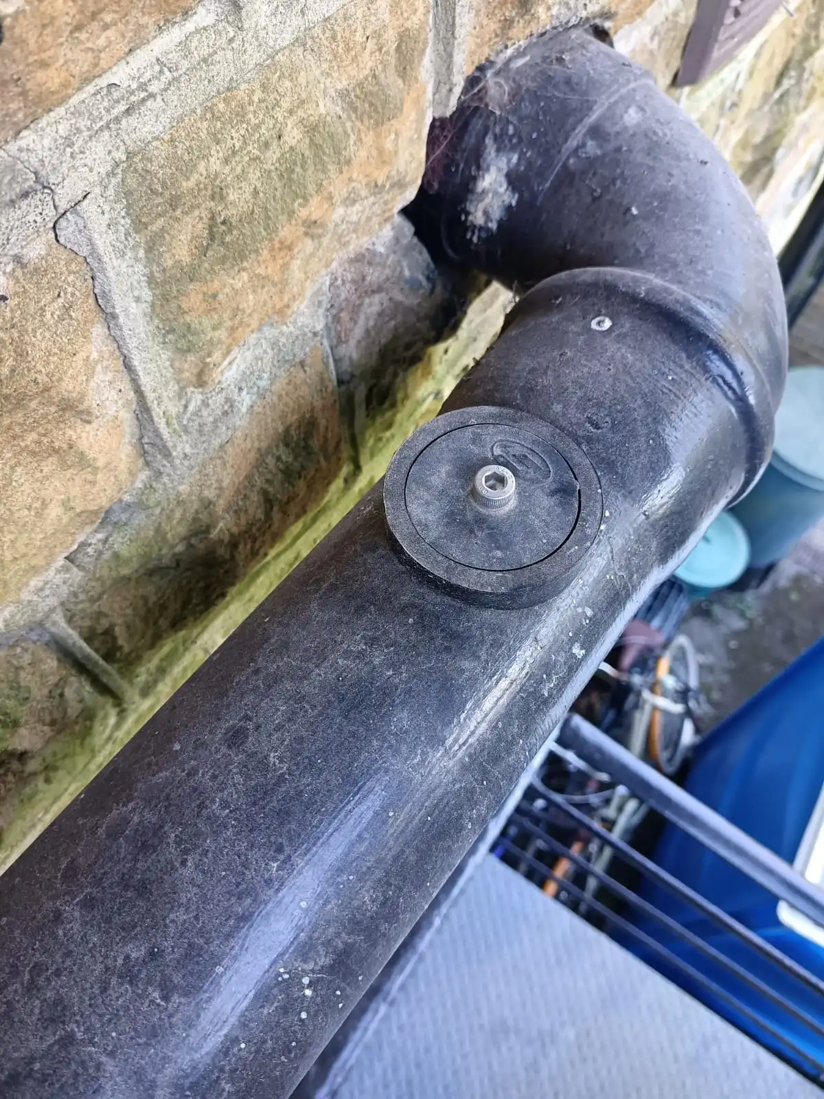 External soil pipe access cap used for rodding the drain on a Hornchurch property